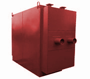 Экономайзер ЭБ2-94 Экономайзер чугунный блочный ЭБ2-94 с двумя колонками, площадью поверхности нагрева 94 м2 и очисткой с помощью генератора ударных волн ГУВ-38 ПМД, применяется в качестве хвостовых поверхностей нагрева паровых стационарных котлов типов ДЕ, КЕ и ДКВр и предназначен для нагрева питательной воды теплом уходящих дымовых газов.